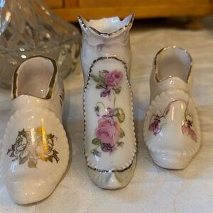 Vintage China Miniature Shoes set of 3